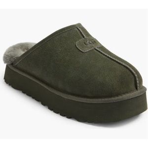 Ugg Discoquette Genuine Shearling Slide Platform Slipper